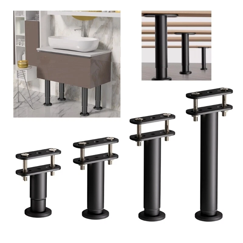 Adjustable Height Bed Frame Support Legs with Wide